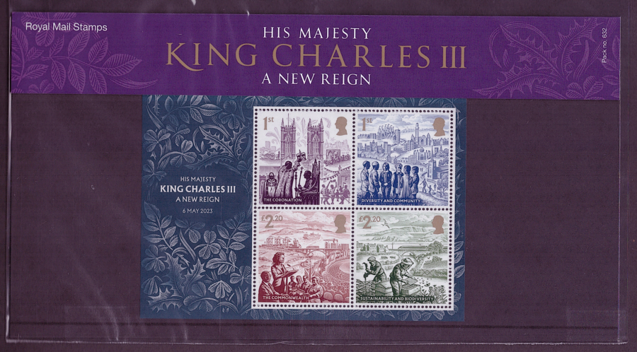 (image for) 2023 His Majesty King Charles III Royal Mail Presentation Pack 632 - Click Image to Close